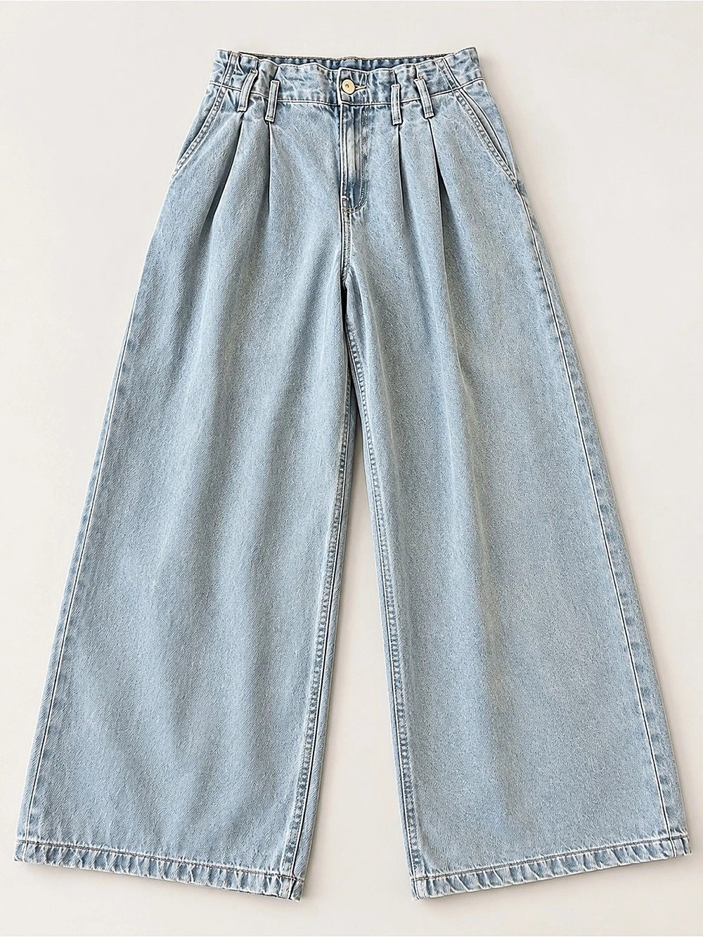 Bershka Wide Leg Denim Jeans in Blue Size 4 Like New